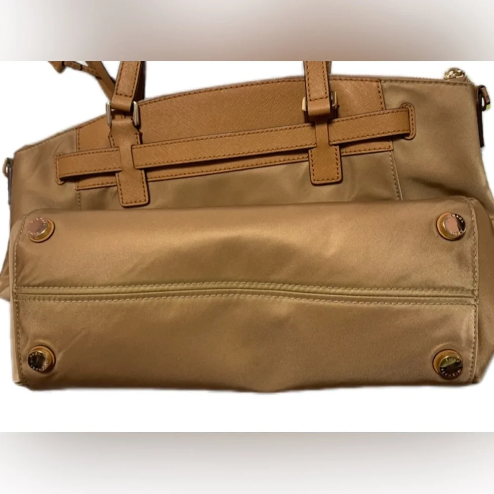Michael Kors Tan Hamilton Nylon Satchel - Large - Picture 6 of 7